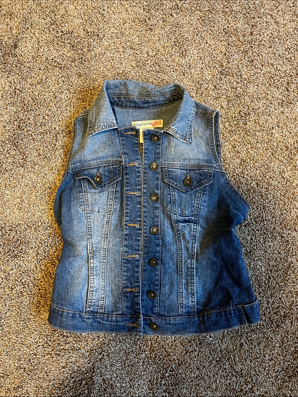 Paris Blues Women’s Blue Denim Sleeveless Jacket